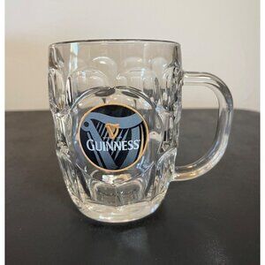 Guinness Clear Dimple Glass Stein Beer Mug Tankard Handle Luminarc Brand